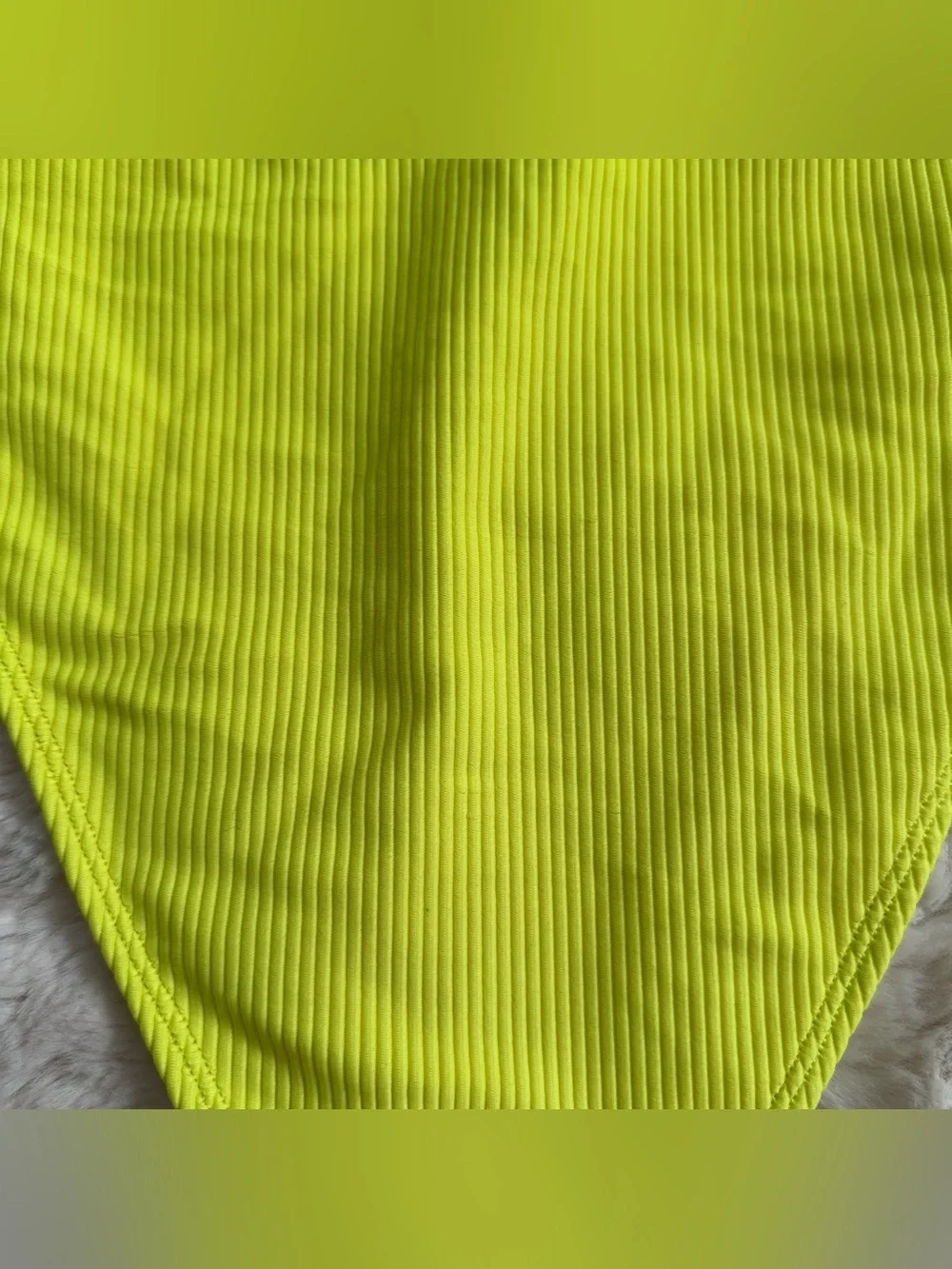 NWT Frankie's Bikinis Bright Neon Yellow High-Cut Jenna Bikini Bottoms